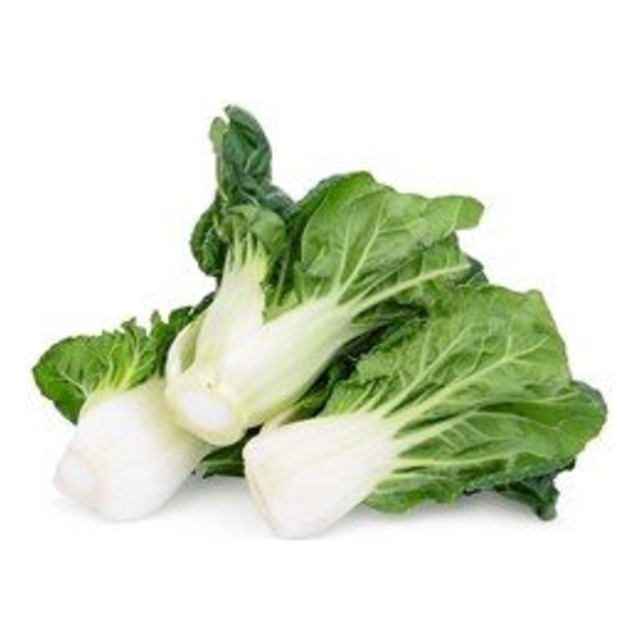 Baby Bok Choy from Produce First — Miniature variety with short white stems and dark green leaves