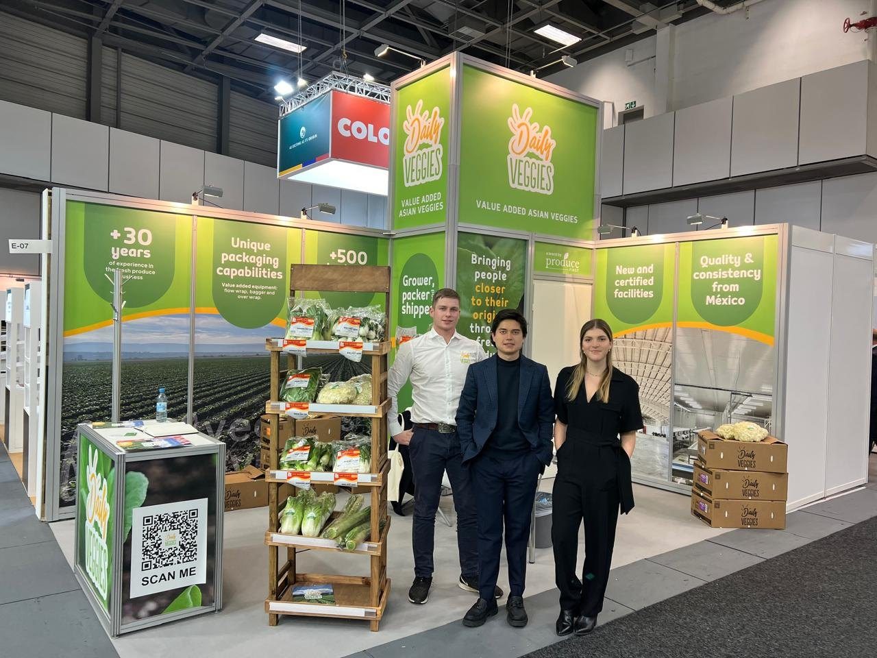 The Daily Veggies team at their Fruit Logistica stand in Berlin